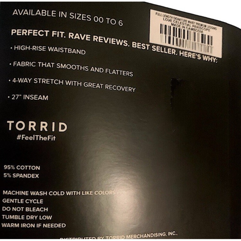 TORRID Celestial Love & Hearts Full Length Leggings NWT Size 1X - Picture 6 of 8